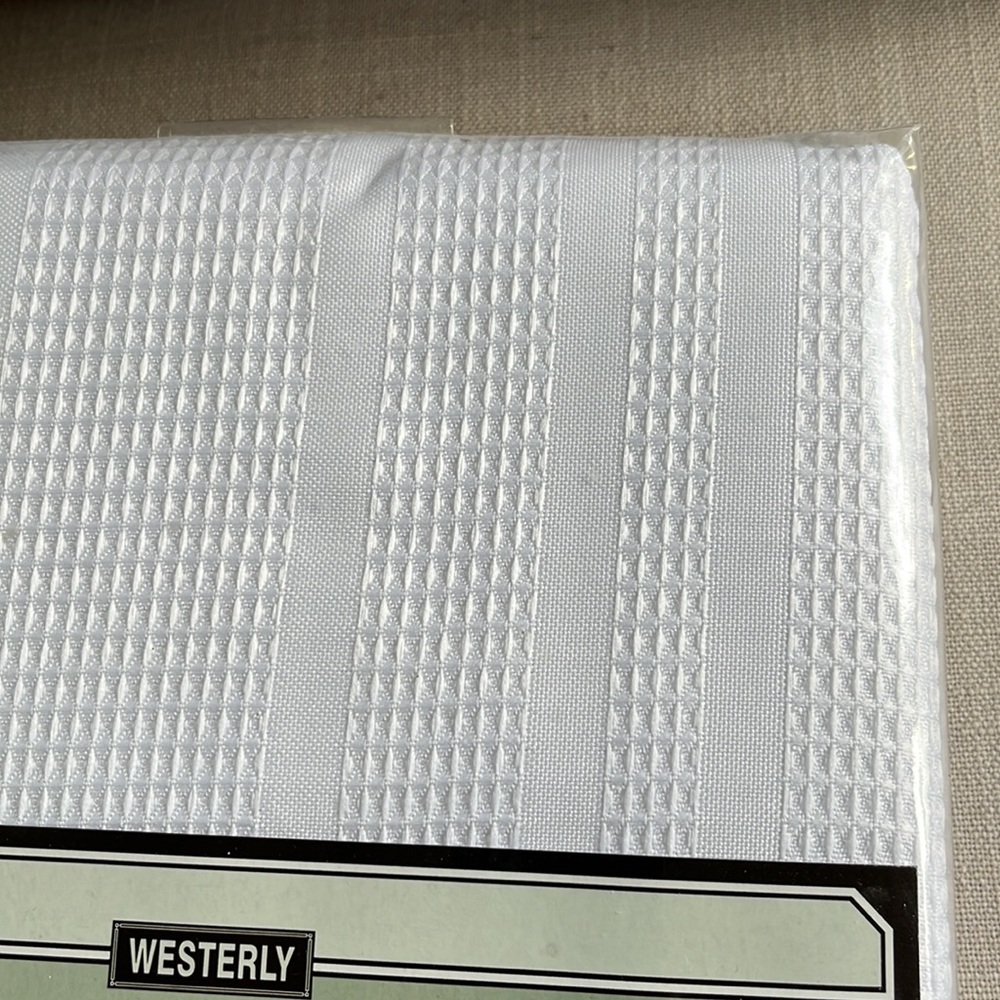 New White Shower Curtain and Hooks - Picture 5 of 5